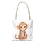 Adorable Monkey Tote Bag, Cute Animals Shopping Bag, Gift for Animal Lovers, Eco-friendly Tote, Fun Everyday Use - Image 14