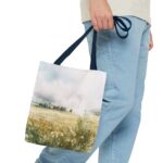 Stylish AOP Tote Bag, Perfect for Beach Days, Shopping, Gym, Gift for Her, Eco-Friendly, Floral and Abstract Design - Image 19