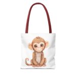 Adorable Monkey Tote Bag, Cute Animals Shopping Bag, Gift for Animal Lovers, Eco-friendly Tote, Fun Everyday Use - Image 6