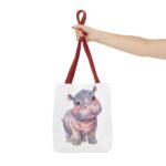 Cute Hippo Tote Bag: Perfect for Shopping, Beach, Gifts, Animal Lovers, Eco-Friendly - Image 8