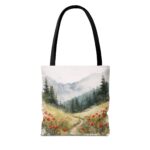 Nature-Inspired Tote Bag, Floral Canvas Bag, Eco-Friendly Shopping Tote, Perfect Gift for Nature Lovers, Everyday Use, Outdoor Adventures - Image 2