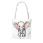 Cute Elephant Tote Bag, Eco-Friendly Bag, Animal Lover Gift, Baby Shower Present, Grocery Tote, AOP Design - Image 10
