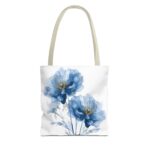 Elegant Floral Tote Bag | Stylish Blue Watercolor Design | Perfect for Shopping, Gifts, Beach, Travel, or Everyday Use - Image 13