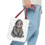 Adorable Monkey Tote Bag, Cute Animal Lover Gift, Eco-Friendly Shopping Bag, Fun Beach Bag, Unique Gift for Kids - Image 7