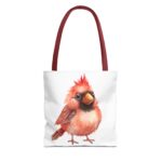 Cute Cardinal Tote Bag, Bird Lover Gift, Reusable Shopping Bag, Floral Design, Nature Enthusiast Decor, Earth Day Accessory - Image 5