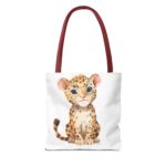 Cute Leopard Tote Bag, Stylish Shopping Bag, Animal Lover Gift, Eco-Friendly Tote, Kids' Accessories, Pet Carry Bag - Image 6