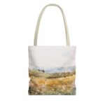 Watercolor Landscape Tote Bag, Floral Field Bag, Eco-Friendly Shopping Tote, Summer Picnic Essential, Gift for Nature Lovers - Image 13