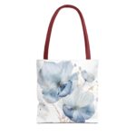 Blue Floral Tote Bag, Watercolor Flower Shopper, Eco-Friendly Carryall, Everyday Use, Gift for Her, Spring, Summer Essentials - Image 5