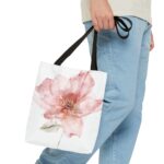 Floral Watercolor Tote Bag, Eco-Friendly Shopping Bag, Beach Bag, Gift for Her, Floral Gift - Image 3