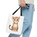 Cute Leopard Tote Bag, Stylish Shopping Bag, Animal Lover Gift, Eco-Friendly Tote, Kids' Accessories, Pet Carry Bag - Image 3
