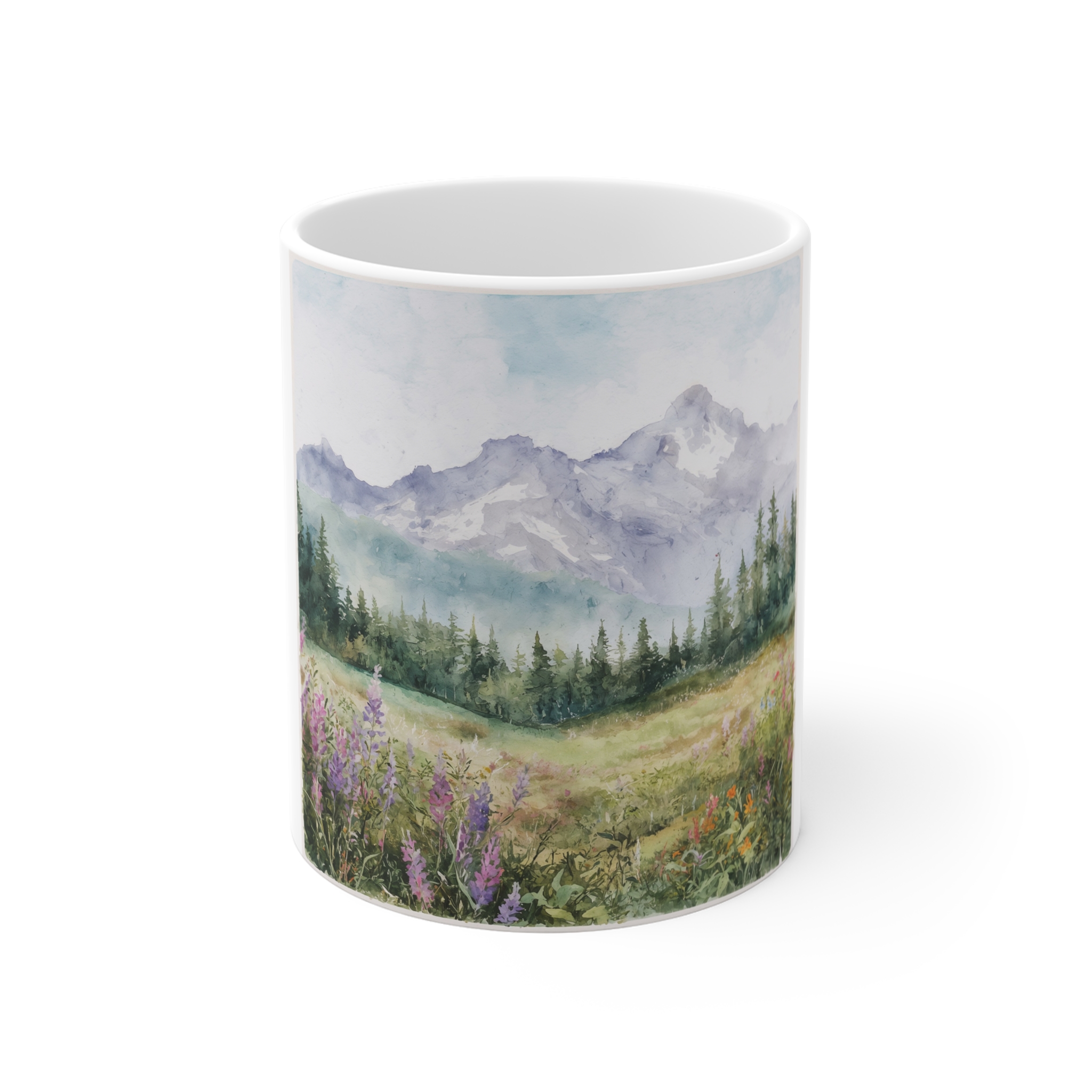 5357269513958807126_2048.jpeg Serene Mountain Landscape Mug, Nature Lover Gift, Coffee Cup, Hiking, Relaxation, Home Decor, Garden Inspiration - Image 1