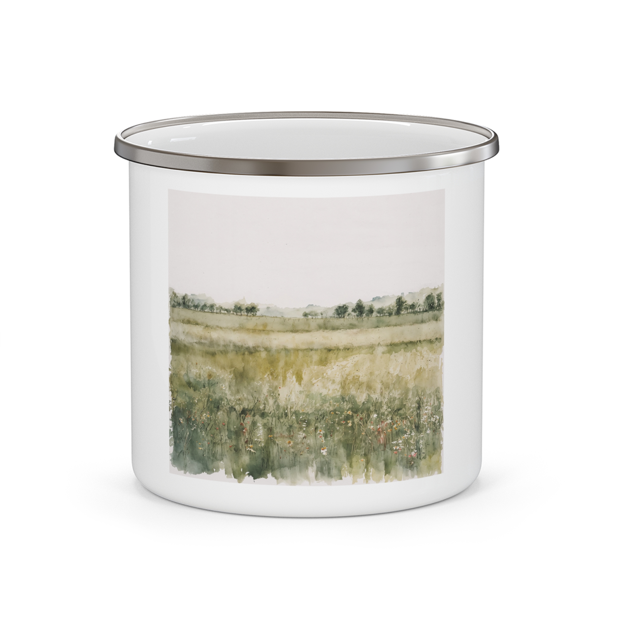 5386458953986571182_2048.jpeg Nature-Inspired Enamel Camping Mug, Adventure Mug, Nature Lover Gift, Camping Accessory, Travel Mug, Outdoor Enthusiast Gift - Image 1