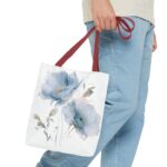 Elegant Floral Tote Bag, Stylish Beach Bag, Gift for Her, Eco-Friendly Shopping Tote, Blooming Floral Design - Image 7