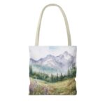 Mountain Landscape Tote Bag - Nature Lover Gift, Eco-Friendly Carryall, Travel Bag, Hiking Accessory, Boho Style - Image 14