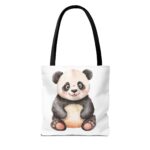 Adorable Panda Tote Bag, Cute Tote for Shopping, Beach, Gifts, Animal Lover Accessories, Eco-Friendly Reusable Bag - Image 2