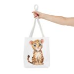 Cute Leopard Tote Bag, Stylish Shopping Bag, Animal Lover Gift, Eco-Friendly Tote, Kids' Accessories, Pet Carry Bag - Image 12