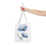 Floral Tote Bag, AOP, Boho Chic, Everyday Carry, Gift for Her, Shopping Bag, Beach Bag, Mother's Day, Spring Style, Eco-Friendly - Image 12