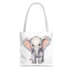 Cute Elephant Tote Bag, Eco-Friendly Bag, Animal Lover Gift, Baby Shower Present, Grocery Tote, AOP Design - Image 9