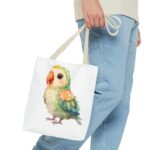 Adorable Parrot Tote Bag, Eco-Friendly Shopping Bag, Bird Lover Gift, Beach Bag, Cute Tote, Colorful Carryall - Image 15
