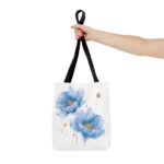 Floral Watercolor Tote Bag, Eco-Friendly Shopping Tote, Gift for Her, Beach Bag, Floral Design - Image 4