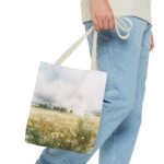 Stylish AOP Tote Bag, Perfect for Beach Days, Shopping, Gym, Gift for Her, Eco-Friendly, Floral and Abstract Design - Image 15