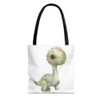 Cute Dinosaur Tote Bag, Whimsical Eco-Friendly Shopping Bag, Kid's Gift, Birthday Decor, Fun Daily Use