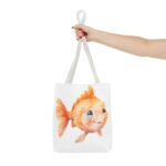 Whimsical Goldfish Tote Bag - Cute Fish Bag, Beach Tote, Eco-Friendly Shopping Bag, Fish Lover Gift, Fun Canvas Bag - Image 12