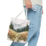 Nature-Inspired Tote Bag, Floral Canvas Bag, Eco-Friendly Shopping Tote, Perfect Gift for Nature Lovers, Everyday Use, Outdoor Adventures - Image 11
