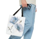 Elegant Floral Tote Bag, Stylish Beach Bag, Gift for Her, Eco-Friendly Shopping Tote, Blooming Floral Design - Image 3