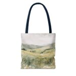 Serene Landscape Tote Bag, Nature Lover's Tote, Eco-Friendly Shopping Tote, Gift for Her, Boho Bag, Floral Design - Image 18