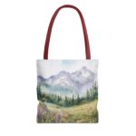 Mountain Landscape Tote Bag - Nature Lover Gift, Eco-Friendly Carryall, Travel Bag, Hiking Accessory, Boho Style - Image 5