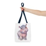 Cute Hippo Tote Bag: Perfect for Shopping, Beach, Gifts, Animal Lovers, Eco-Friendly - Image 20