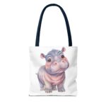 Cute Hippo Tote Bag: Perfect for Shopping, Beach, Gifts, Animal Lovers, Eco-Friendly - Image 18