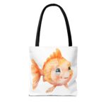 Whimsical Goldfish Tote Bag - Cute Fish Bag, Beach Tote, Eco-Friendly Shopping Bag, Fish Lover Gift, Fun Canvas Bag - Image 2