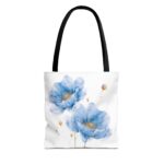 Floral Watercolor Tote Bag, Eco-Friendly Shopping Tote, Gift for Her, Beach Bag, Floral Design