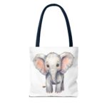 Cute Elephant Tote Bag, Eco-Friendly Bag, Animal Lover Gift, Baby Shower Present, Grocery Tote, AOP Design - Image 18