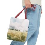 Stylish AOP Tote Bag, Perfect for Beach Days, Shopping, Gym, Gift for Her, Eco-Friendly, Floral and Abstract Design - Image 7