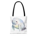 Cute Manatee Tote Bag, Eco-Friendly Shopping Bag, Beach Bag, Gift for Animal Lovers, Reusable Grocery Tote, Cute Pet Lover Accessory - Image 2
