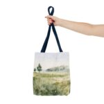 Watercolor Landscape Tote Bag, Eco-Friendly Shopping Bag, Beach Bag, Gift for Nature Lovers, Floral Design Carryall - Image 20