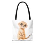 Cute Meerkat Tote Bag - Animal Lover Gift, Reusable Shopping Bag, Eco-Friendly Tote, Adorable Animal Art, Everyday Use - Image 2