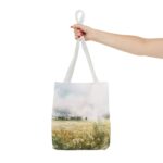 Stylish AOP Tote Bag, Perfect for Beach Days, Shopping, Gym, Gift for Her, Eco-Friendly, Floral and Abstract Design - Image 12