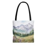 Mountain Landscape Tote Bag - Nature Lover Gift, Eco-Friendly Carryall, Travel Bag, Hiking Accessory, Boho Style