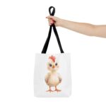 Cute Chicken Tote Bag, Farmer's Market Bag, Animal Lover Gift, Eco-Friendly Shopping Bag, Easter Gift, Chick Design Tote - Image 4