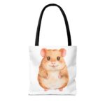 Cute Hamster Tote Bag, Animal Lover Gift, Eco-Friendly Bag, Hamster Design, Pet Owner Accessory - Image 2
