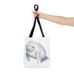 Cute Manatee Tote Bag, Eco-Friendly Shopping Bag, Beach Bag, Gift for Animal Lovers, Reusable Grocery Tote, Cute Pet Lover Accessory - Image 4