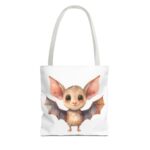 Adorable Bat Tote Bag, Cute Animal Lover Gift, Halloween Accessory, Eco-Friendly Shopping Bag, Whimsical Bat Design - Image 9