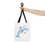 Whimsical Dolphin Tote Bag, Beach Bag, Eco-Friendly Shopping Tote, Animal Lover Gift, Summer Accessory - Image 4