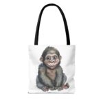 Adorable Monkey Tote Bag, Cute Animal Lover Gift, Eco-Friendly Shopping Bag, Fun Beach Bag, Unique Gift for Kids - Image 2