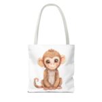 Adorable Monkey Tote Bag, Cute Animals Shopping Bag, Gift for Animal Lovers, Eco-friendly Tote, Fun Everyday Use - Image 10