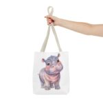 Cute Hippo Tote Bag: Perfect for Shopping, Beach, Gifts, Animal Lovers, Eco-Friendly - Image 16